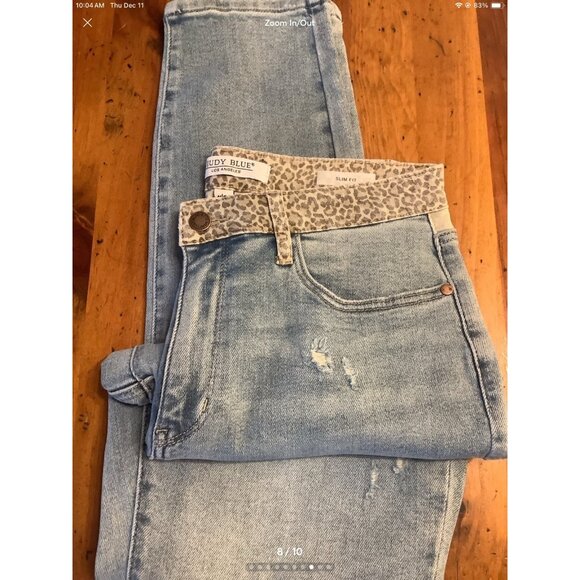 Judy Blue Jeans Size 11/30 H/R Slim Fit Ankle Stretchy Leopard/Camo Jungle - Picture 8 of 10
